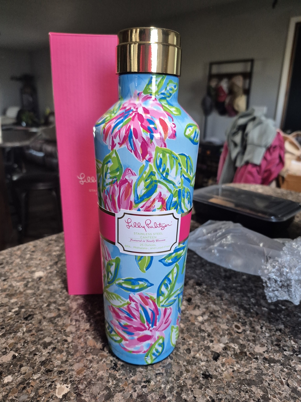 Lilly Pulitzer Totally Blossom Floral Stainless Steel Canteen